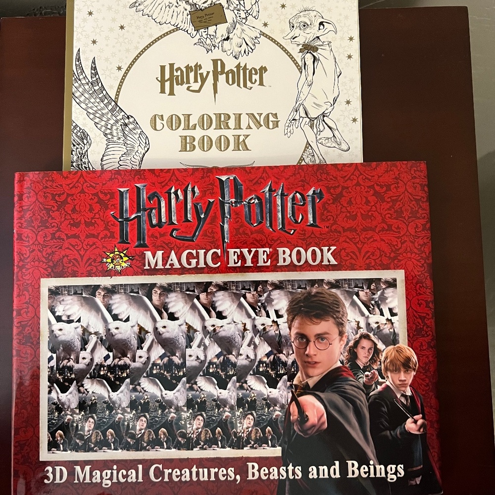 Two Harry Potter Books - 3D Magic Eye & Coloring Book